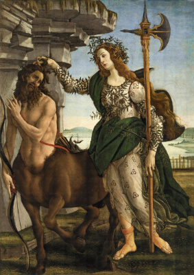 'Pallade e il centauro' dipinto di Sandro Botticelli