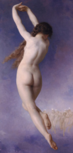 Merope che abbandona le Pleiadi nell'opera 'La Pleiade perduta' di William-Adolphe Bouguereau, 1884