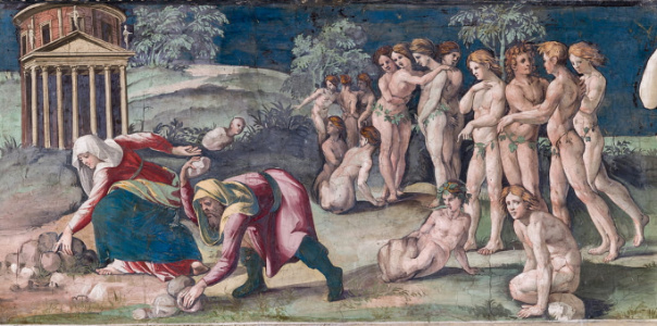 Baldassarre Peruzzi, 'Diluvio universale', affresco, Villa Farnesina, Roma, 1519