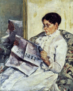 Il dipinto di Mary Cassat, 'Leggendo Le Figaro', 1878